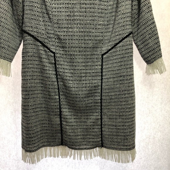 sam edelman fringe dress black white size medium - Picture 3 of 8